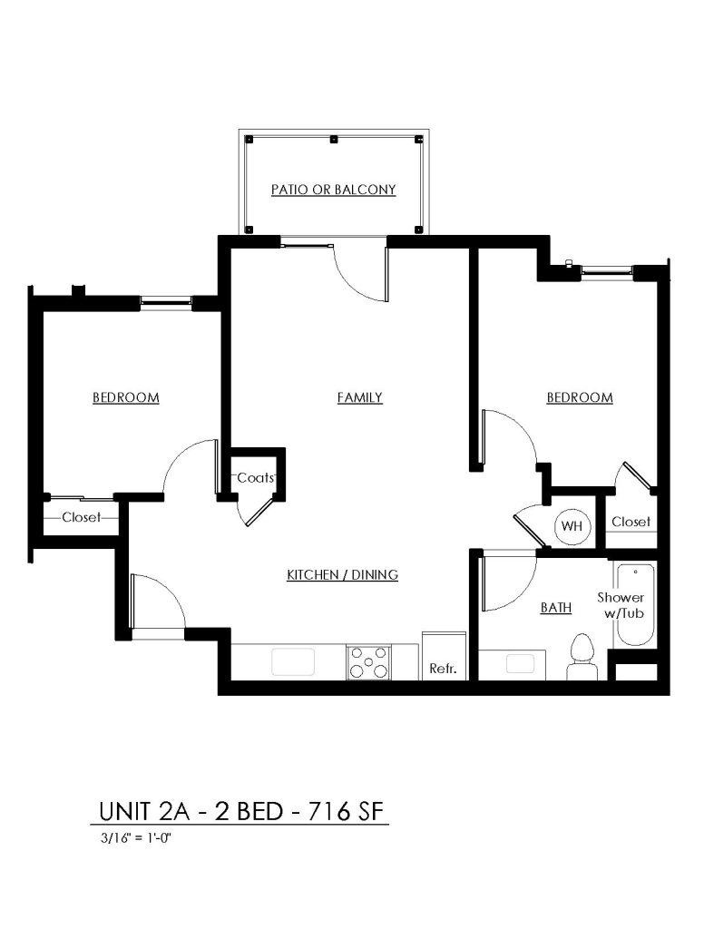 Marina Village 2 bedroom floor plan